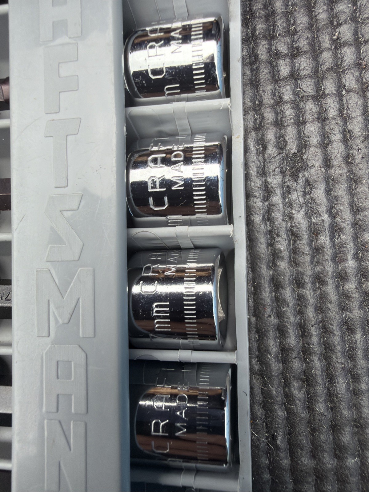 Sears Craftsman USA 6pc Socket Set 3/8 Drive Metric 34448 Hex Bit Nos