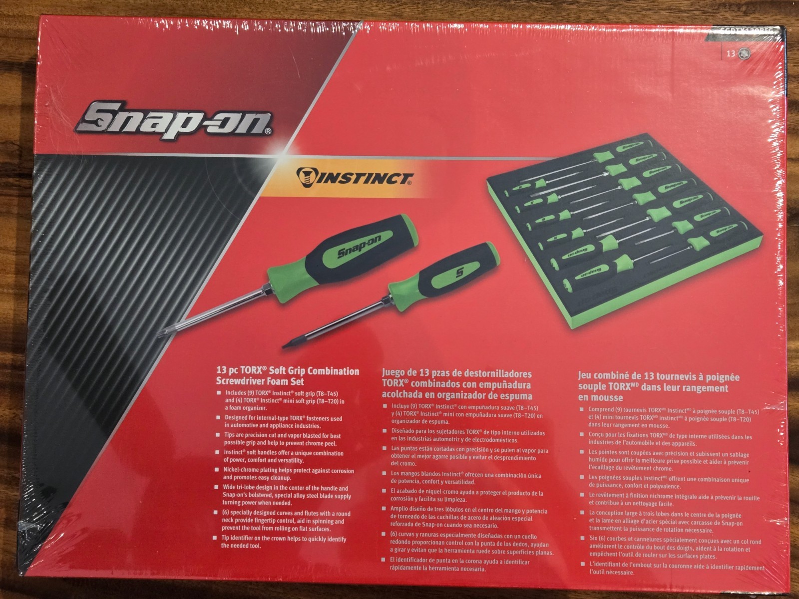 Snap-on SGDTX130BF 13pc TORX Soft Grip Handle T8-T45 & Foam (PICK YOUR COLOR)