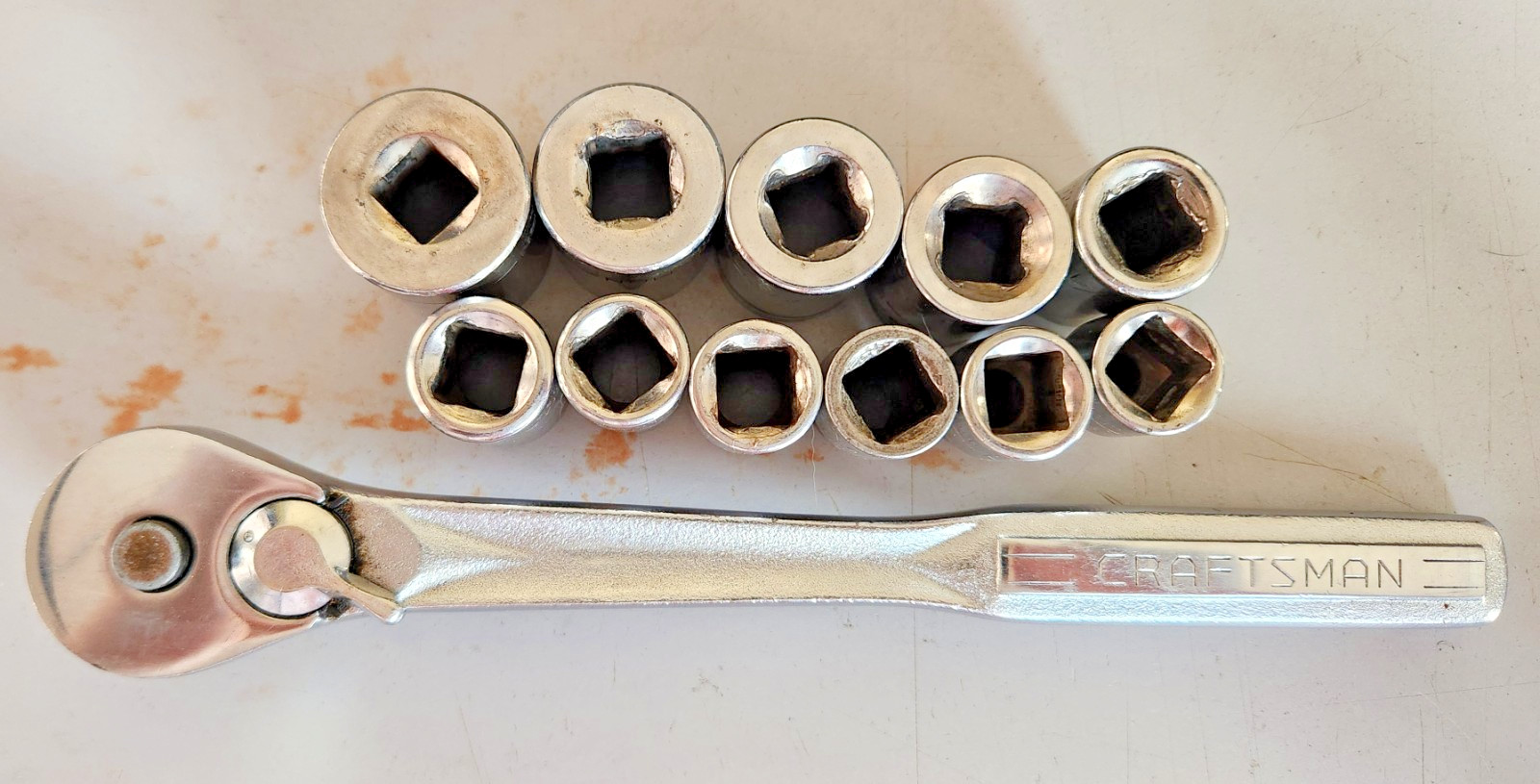 Craftsman USA Socket Set 1/2″ 6 pt. 11 pc. SAE 3/8 to 1 G Series & Ratchet 44985