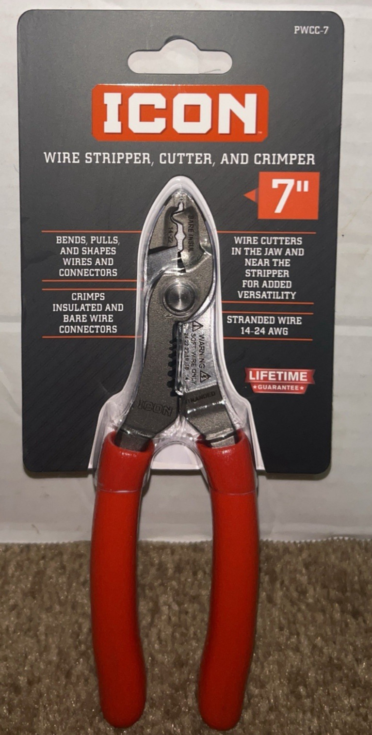 ICON 7″ Wire Stripper/Cutter/Crimper PWCC-7