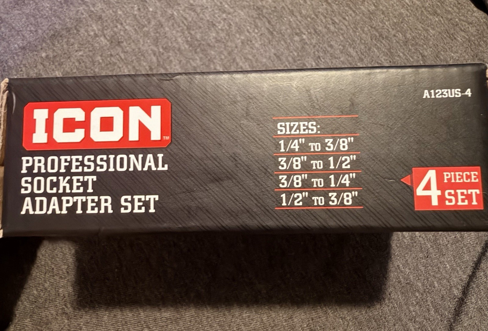 Icon Professional Socket Adapter Set 4-Piece Chrome Moly Steel A123US-4