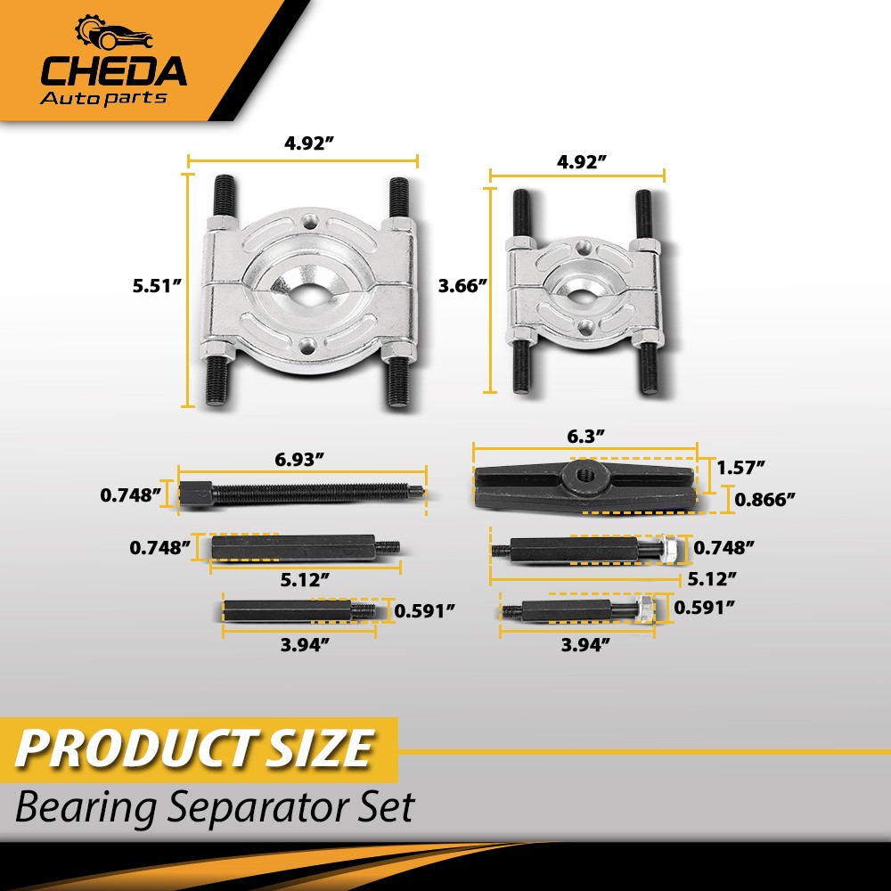 Bearing Separator Set 5-Ton Fly Wheel Separator With Gear Hub Puller Tool 12PCS