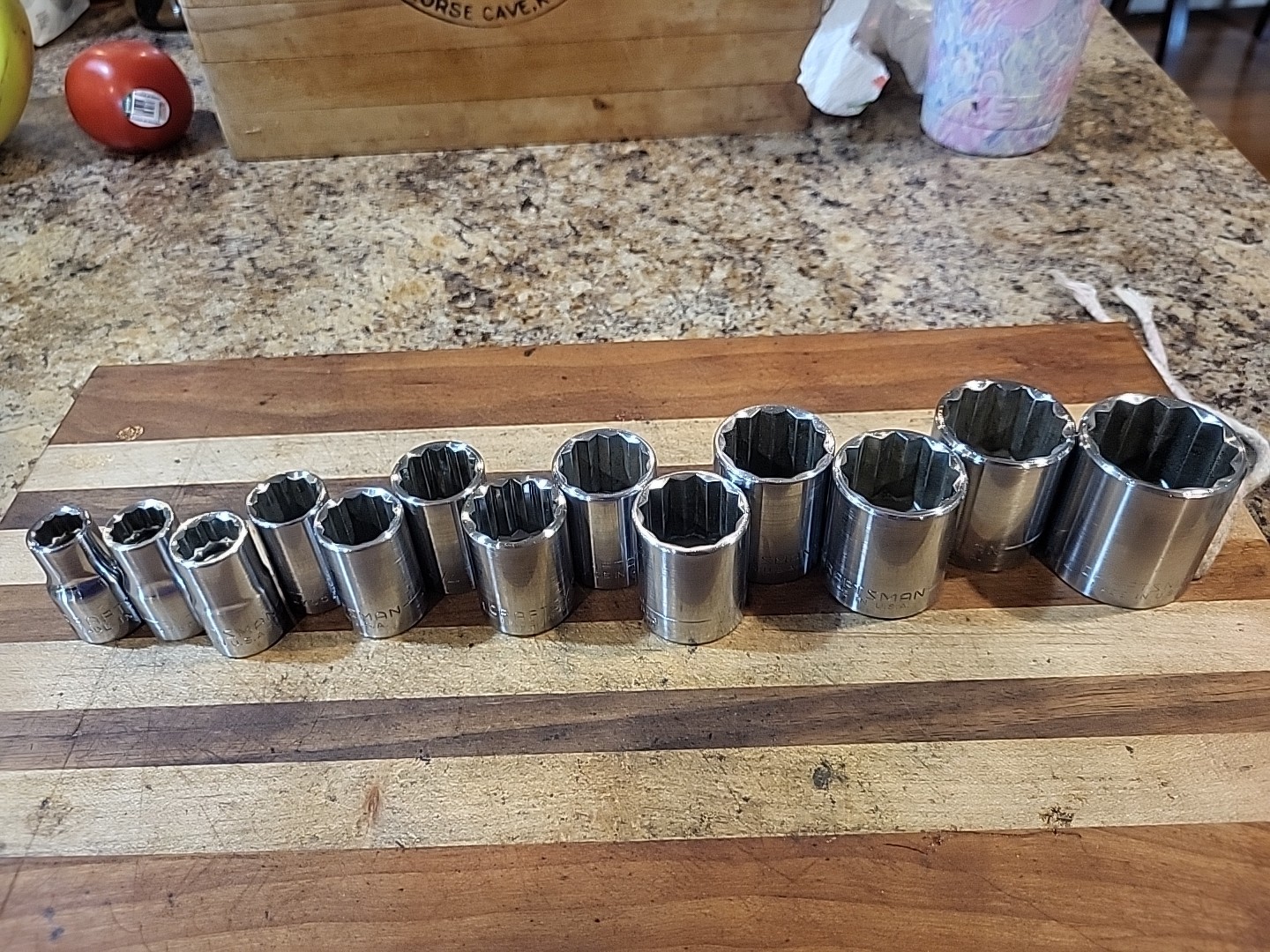 Craftsman 13 Pc. SAE Shallow Socket Set 1/2″ Dr. 12 Pt. 7/16″ to 1-1/4″ 🇺🇸