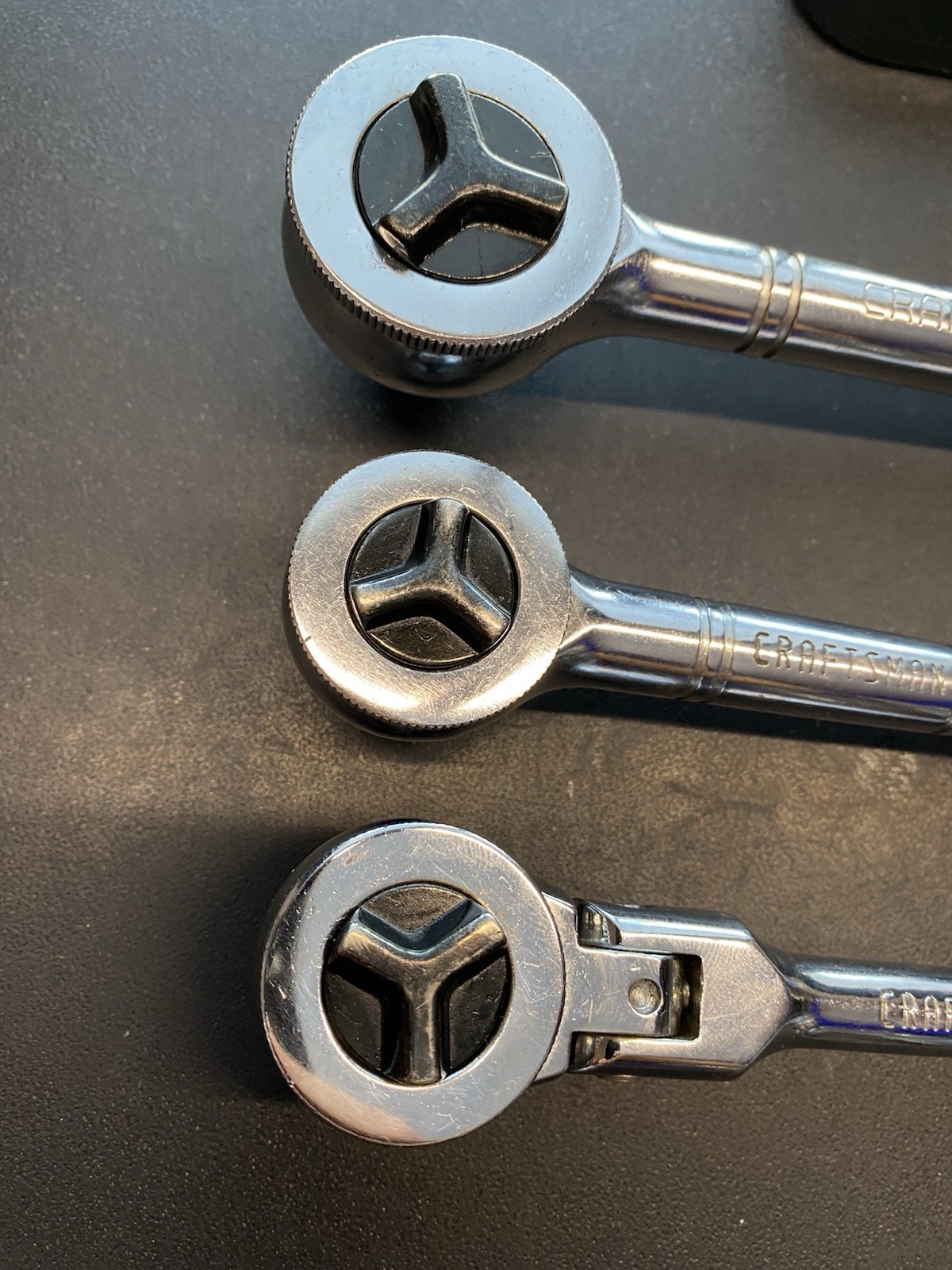 CRAFTSMAN 9 4378 3/8” Drive Stubby Thumb Wheel Flex Head Ratchet 943796, 943797
