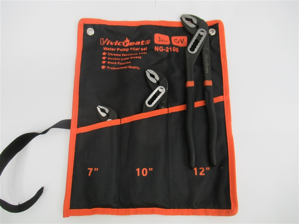 Vivicreate NG-2100, 3 Piece Adjustable Plier Set 7″, 10″ & 12″