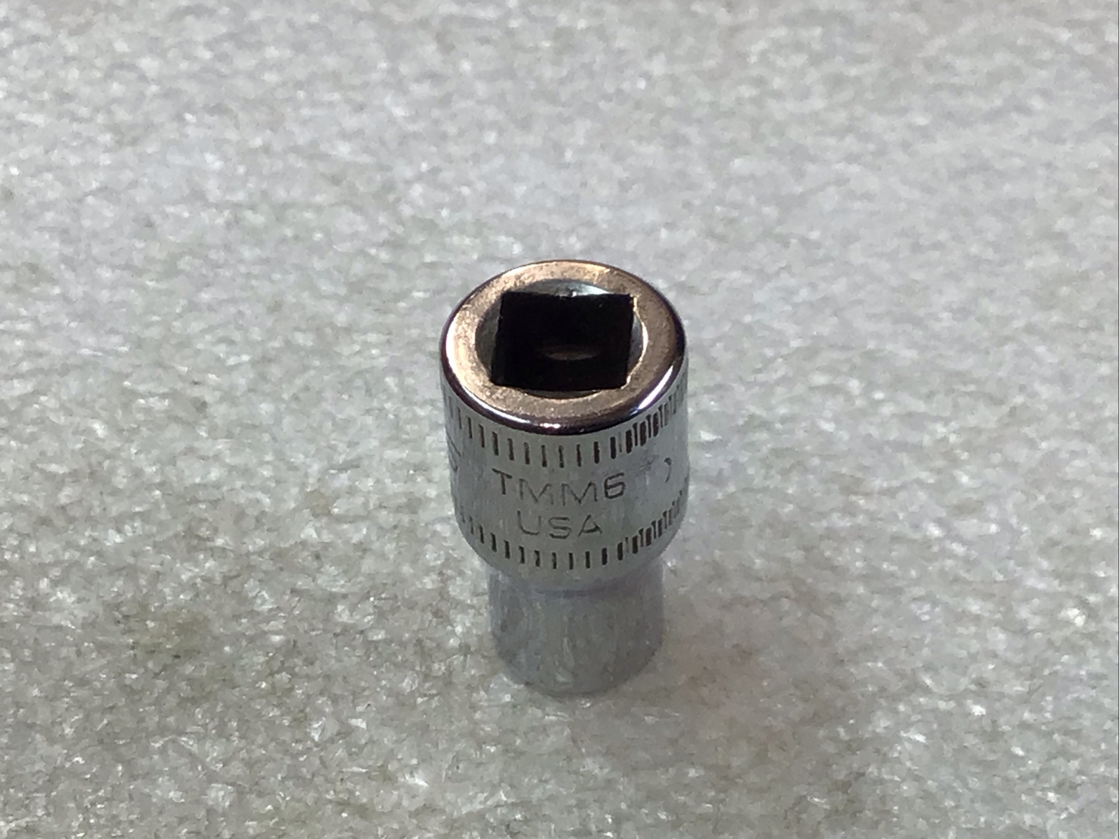 Snap On-#TMM6 – 6mm, Metric, Chrome, 1/4” Dr., 6 Pt., Shallow Socket-USA-NICE-