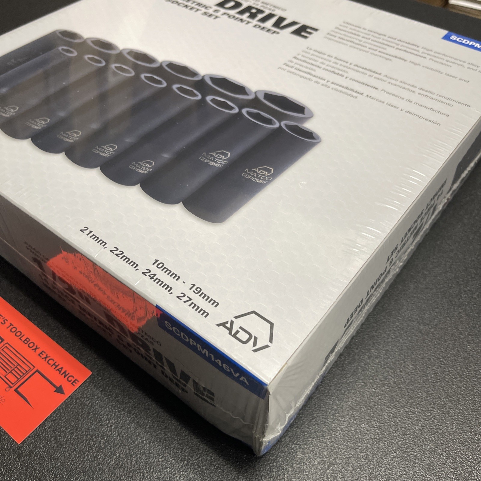 MATCO Tools SCDPM146VA 14 Pc ADV METRIC Deep Impact 6-point Socket Set 10-27MM