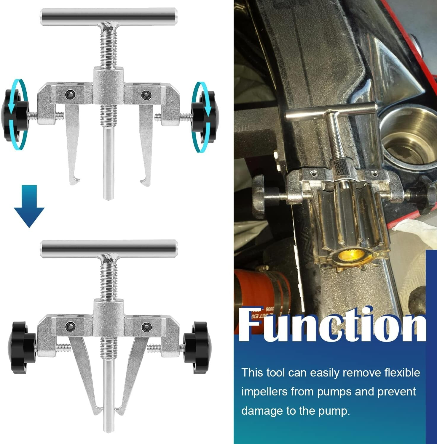 660040-1 Impeller Puller Removal Tool Fit Jabsco Pump Diameter 2-1/4″ to 2-9/16″