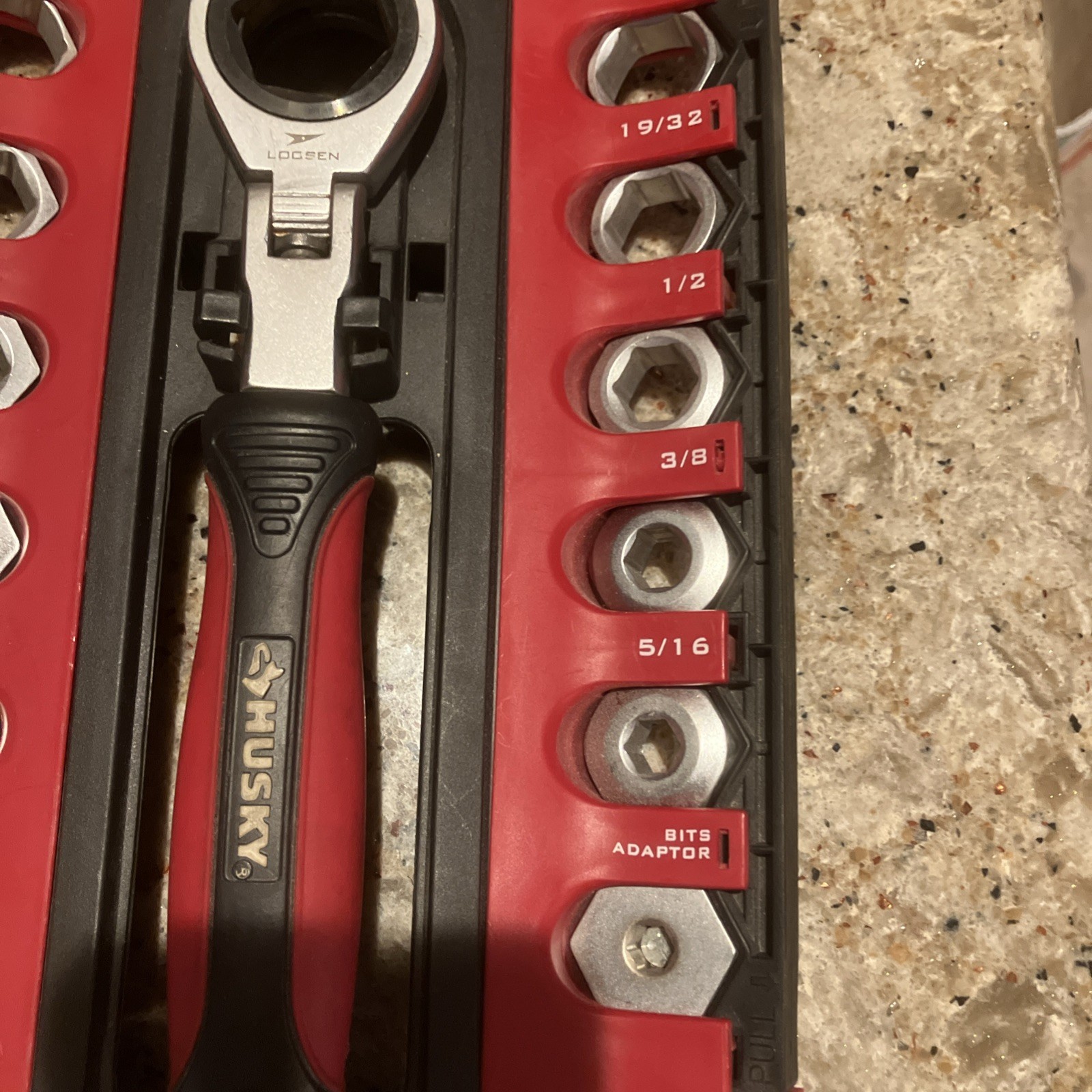 NEW Husky 44 Piece Open End Socket Set SAE Inch Sizes