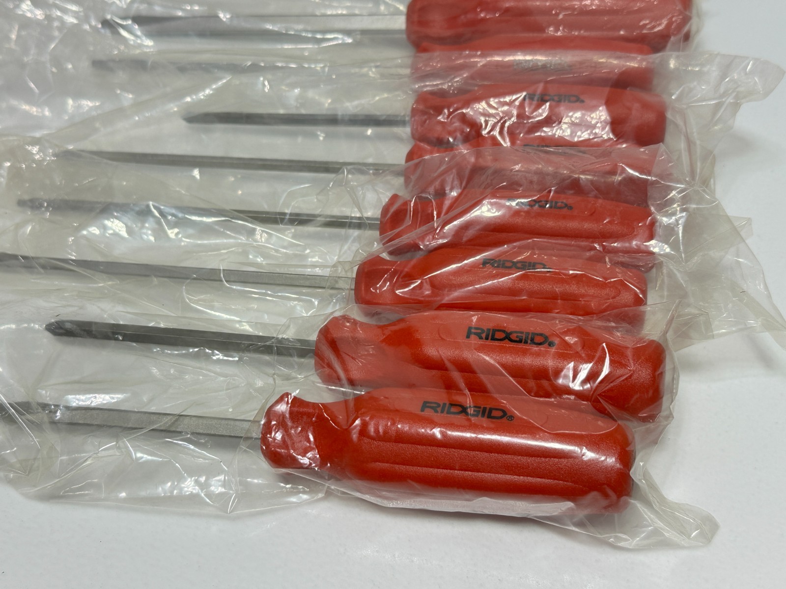 NOS RIDGID Tools USA (Rare) 620-749 12pc Red-Orange Handle Screwdriver Set, Box