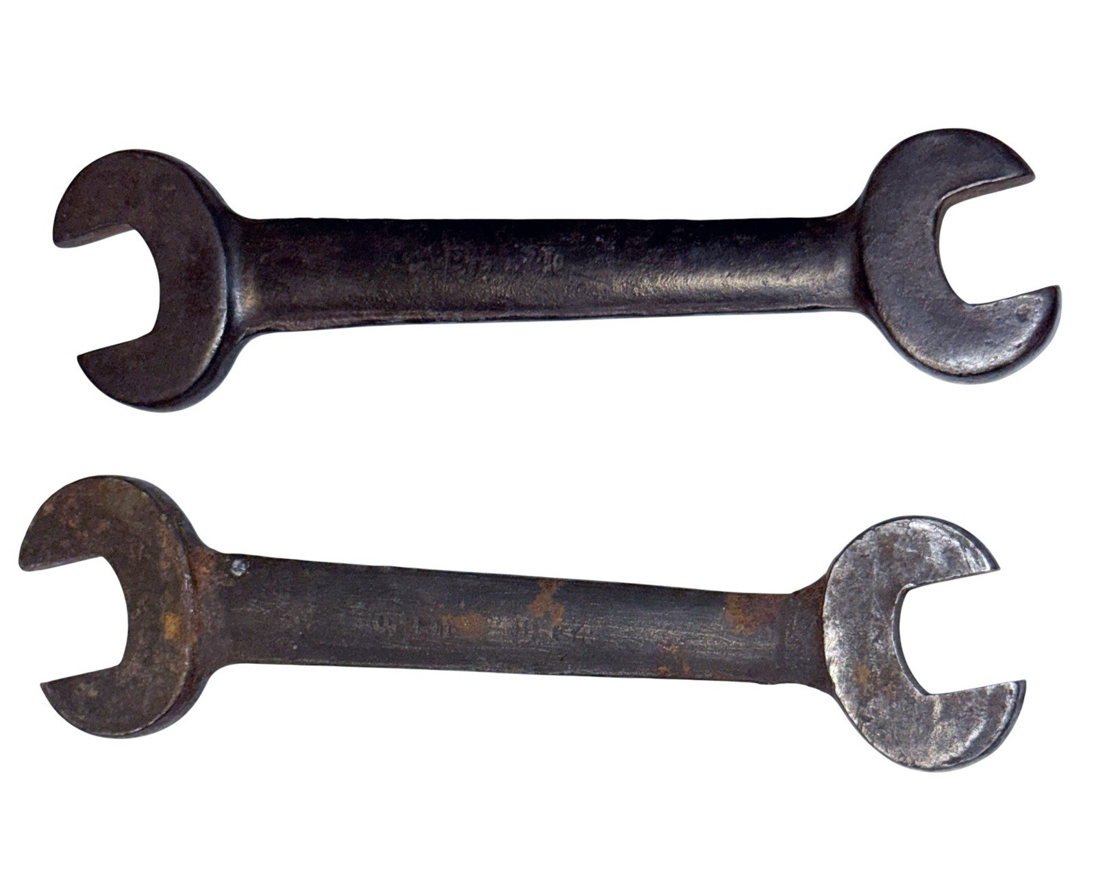 Antique USA Combination Wrench Lot SAE 3/8 7/16 1/2 9/16 Forge Steel Tools