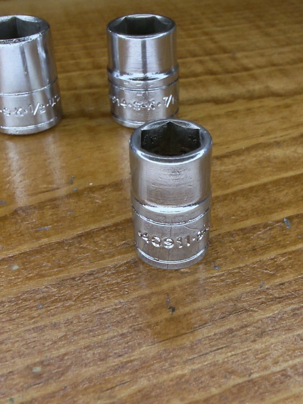 Lot Of 5 SK Tools 1/4” Drive Shallow Socket USA 40916 1/2 7/16 11/32 5/16 9/32