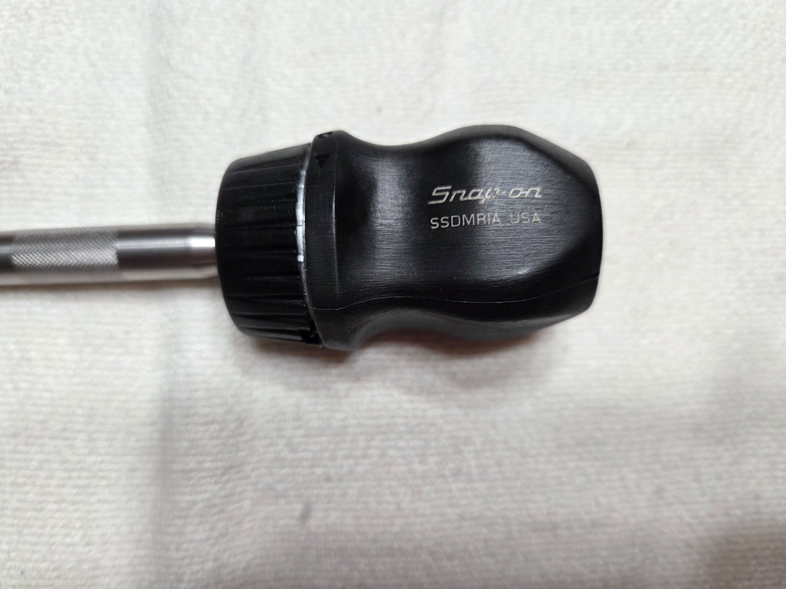 Snap-on Tools USA NEW BLACK Stubby Hard Handle Ratcheting Screwdriver SSDMR1A