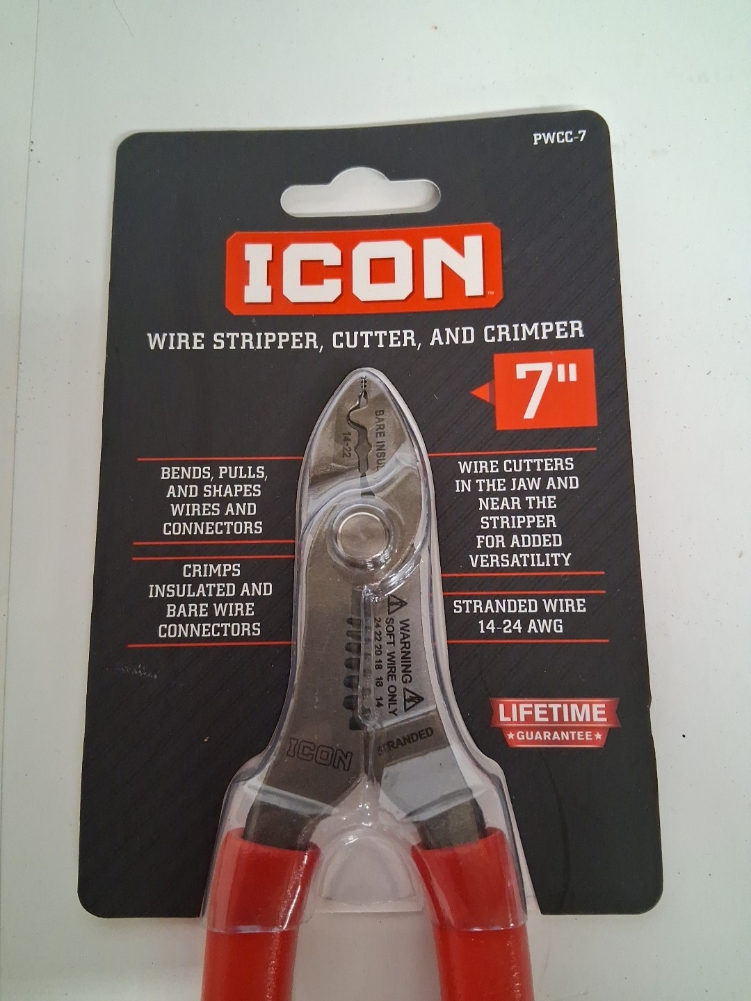 ICON 70592 7″ Inch Wire Stripper Cutter Crimper Pliers Brand NEW PWCC-7