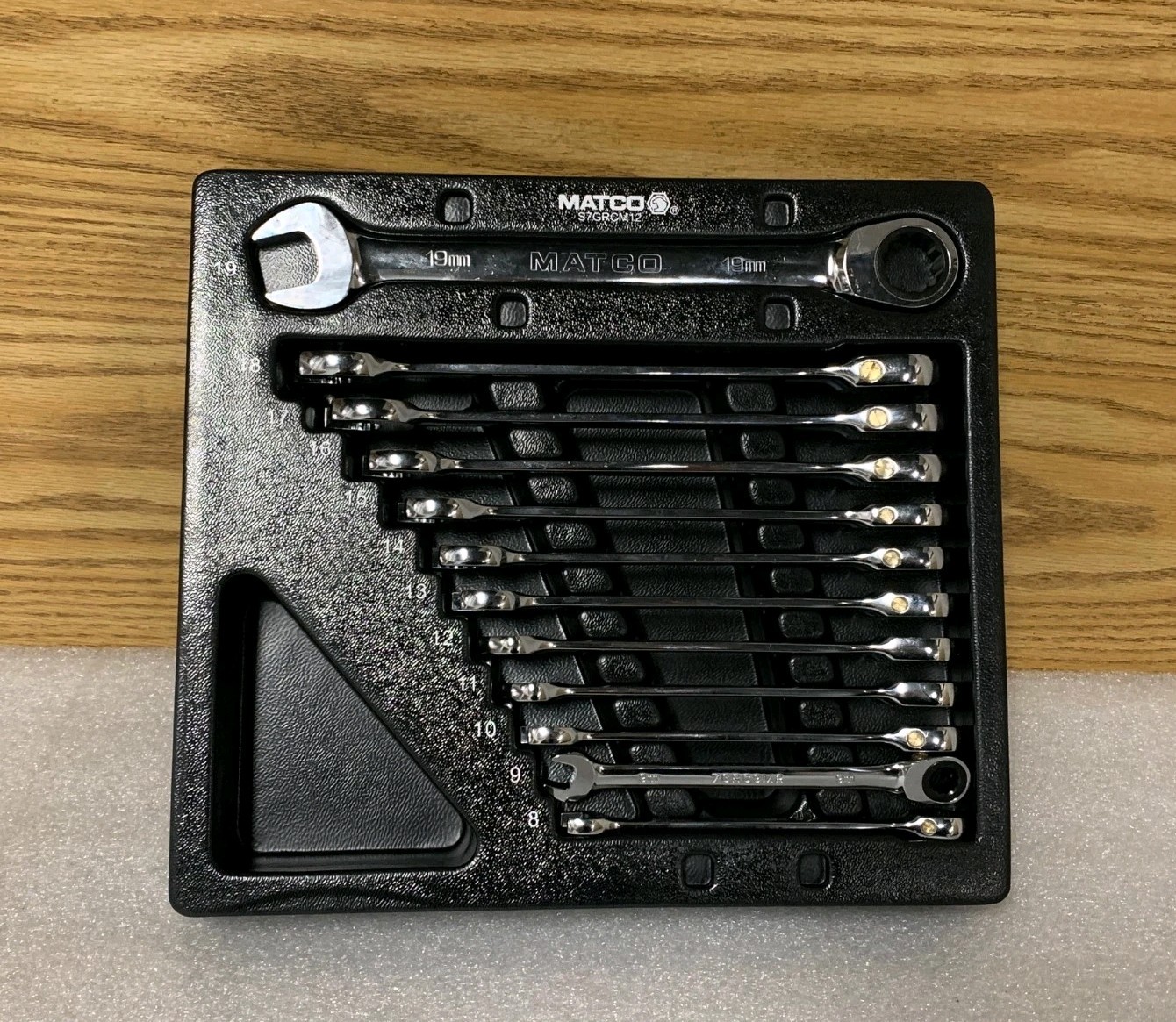 Matco Tools 12 Metric 72 Tooth Combo Ratcheting Wrench Set S7GRCM12