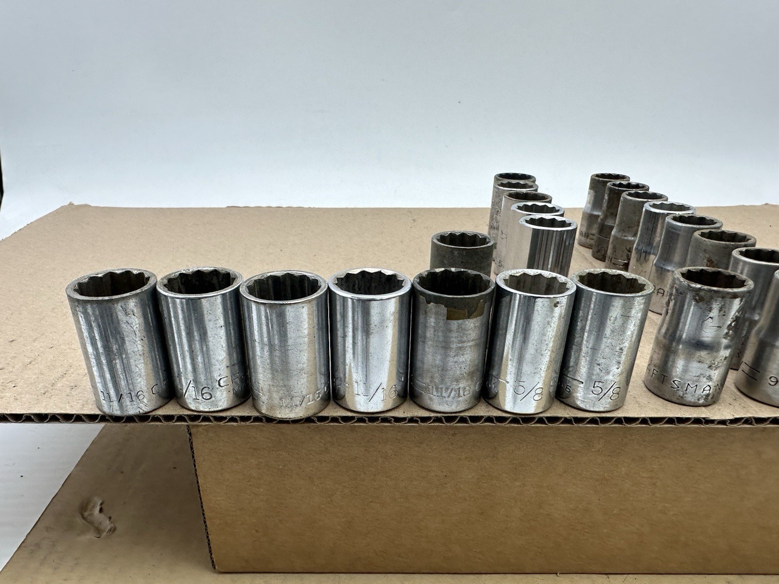 *54PCS* Vintage Craftsman 1/2” Dr Socket Set LOT -V- Series 12pc 12 Pt SAE USA