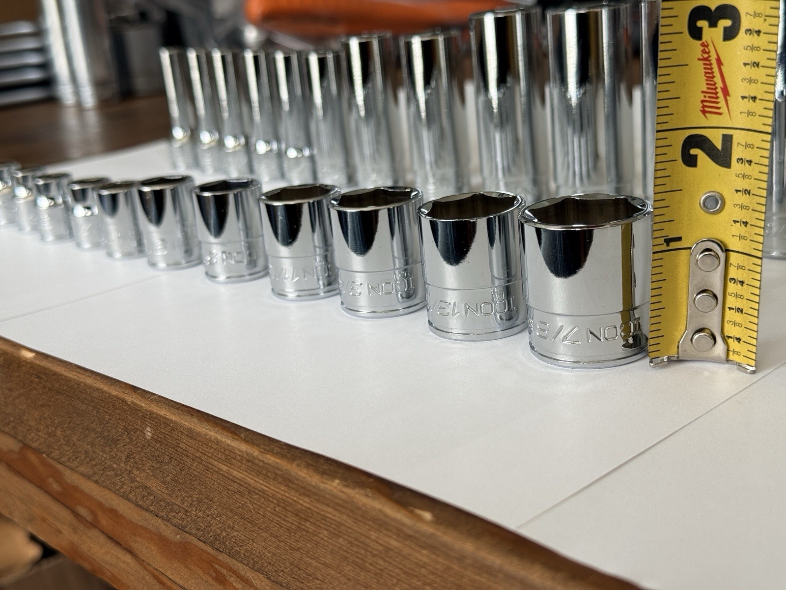 ICON Professional 3/8” Drive 6Pt SAE Shallow/Deep Socket Chrome-Choose Size SAE