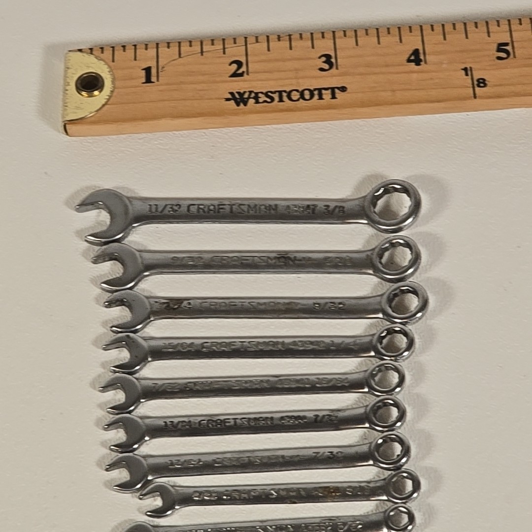 Craftsman 9 Pieces Midget Ignition Wrench Lot SAE