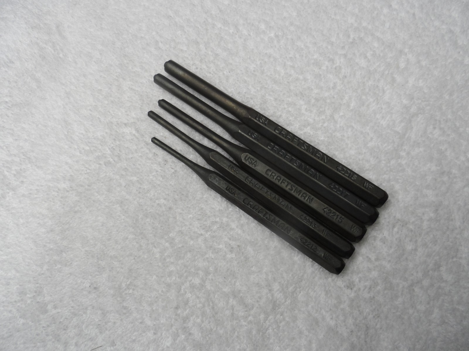 Craftsman Roll Pin Punch Set, made in USA (p/n 42212-13-15-17-18) – 5 pcs