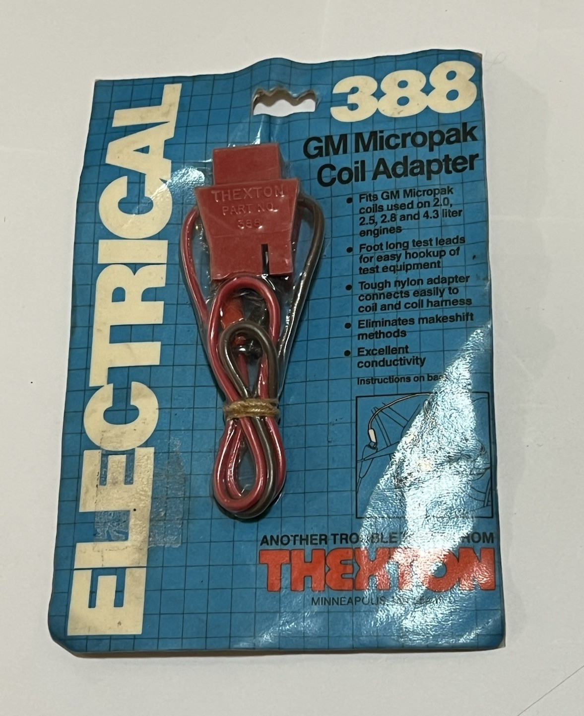 Thexton 388 GM Micropak Coil Adapter NOS 2.5L 2.8L 4.3L Engines Made in USA