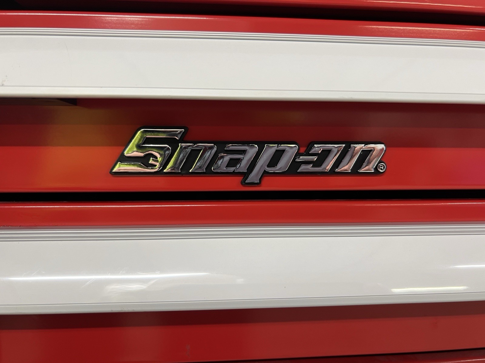 Snap On Tools METAL 3D Toolbox Roll Cab Chrome Badge Emblem Sticker Decal logo.