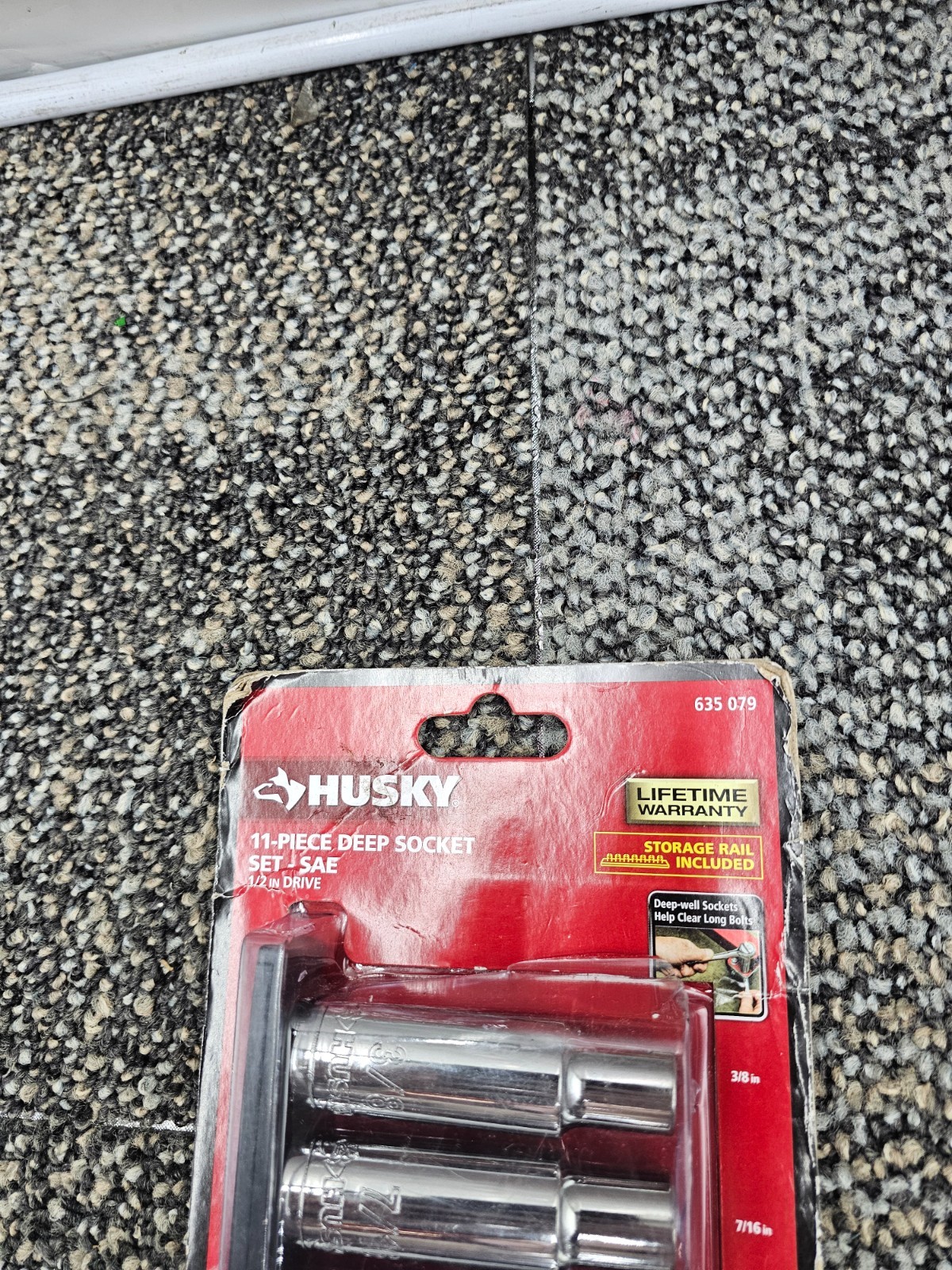 11 PIECES Husky 635 079 635079 1/2 in. Drive Deep SAE Socket Assembly