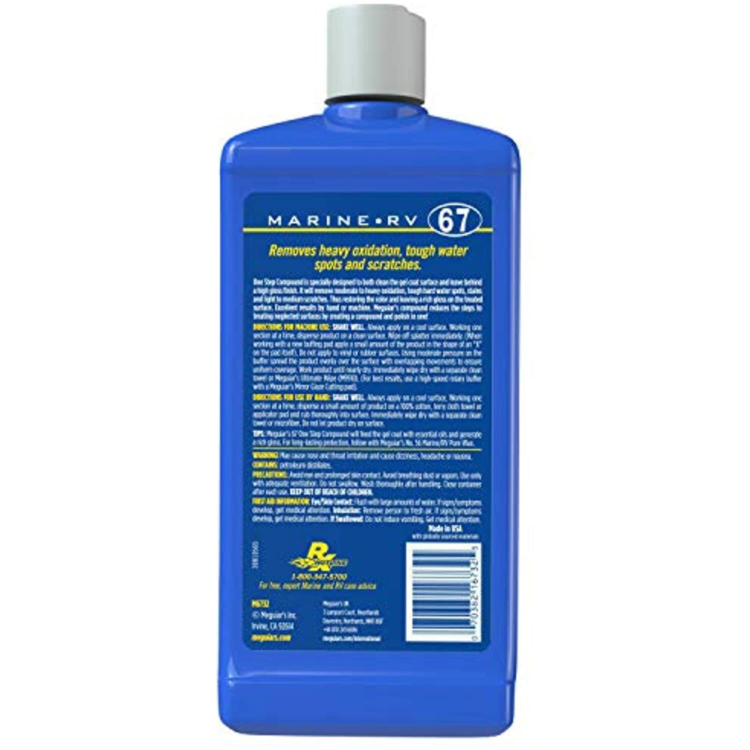 Meguiar’s M6732 Marine/RV One Step Compound, 32 oz