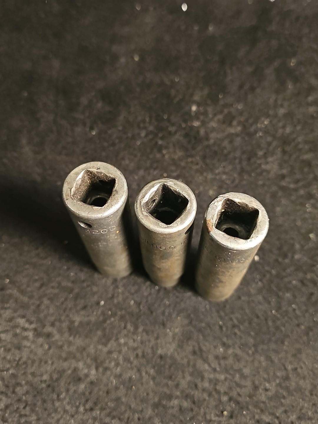 Vintage Lot Of 3 1/2″ Drive Snap On Sockets 6 Point, Sim200, Sim160, Sim180
