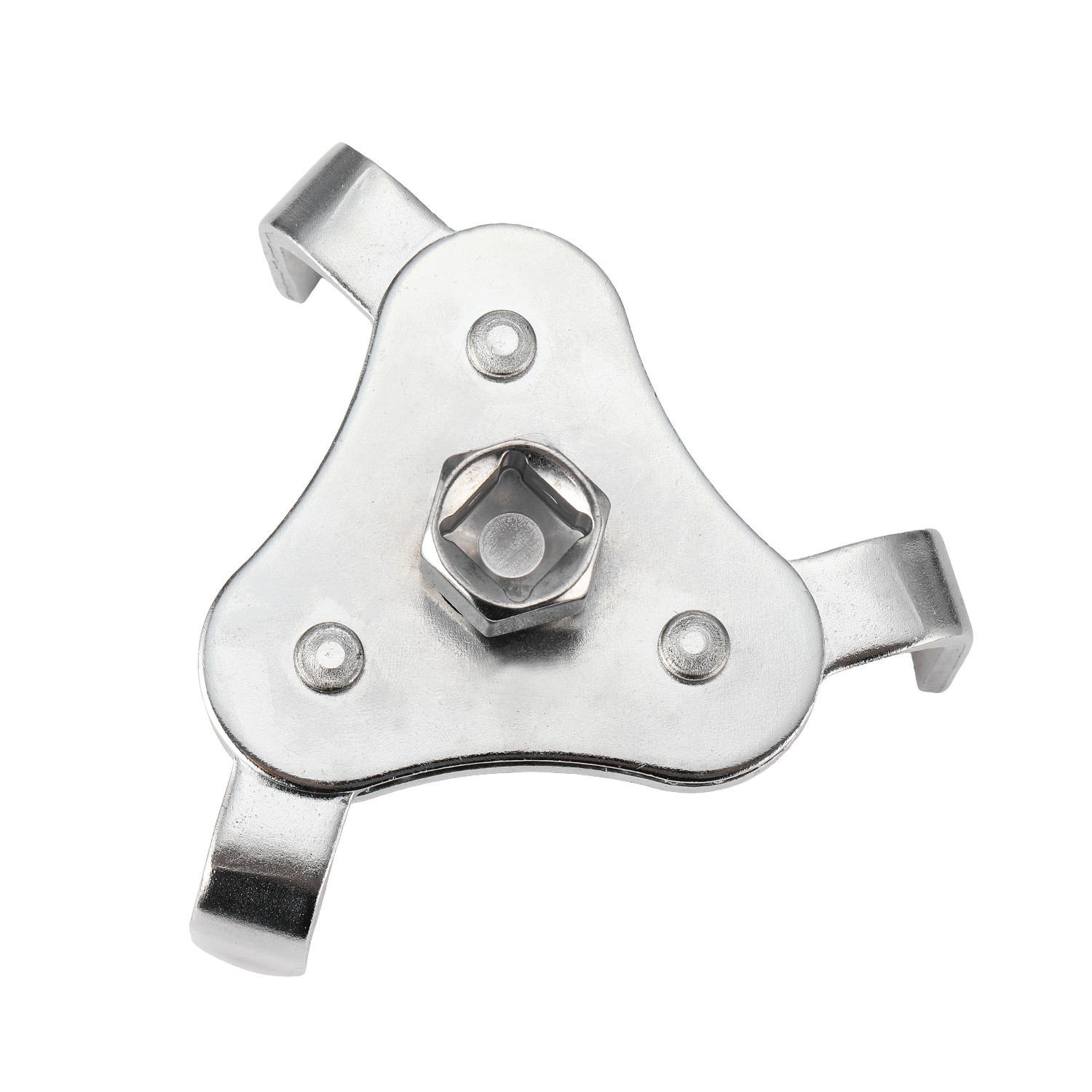 Heavy Duty 3-Jaw Oil Filter Removal Tool Chrome Plated Steel 2-3/8″ to 5″ Fit