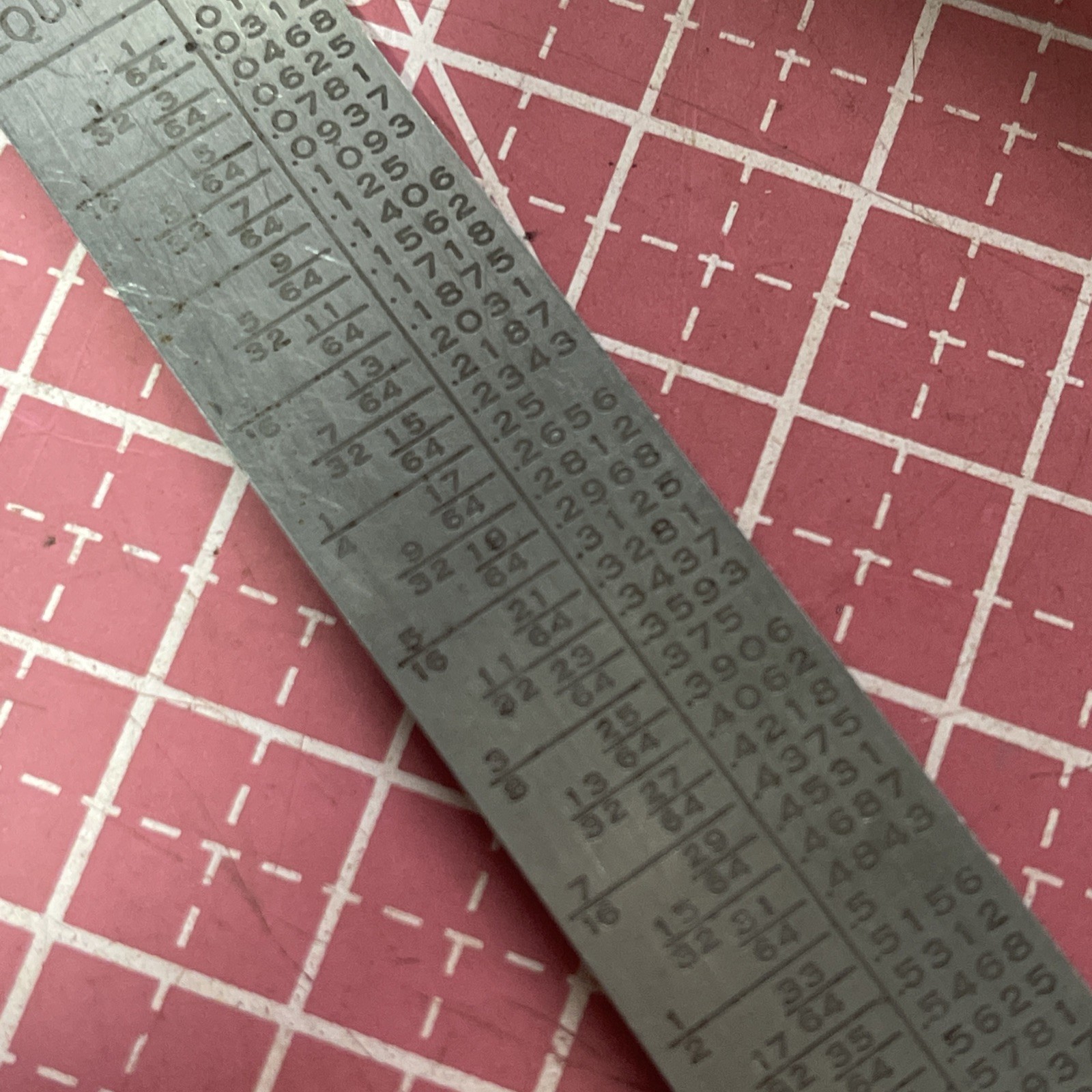 Vintage General USA No 308 Stainless Steel 6” Machinist Pocket Ruler USA 6 In