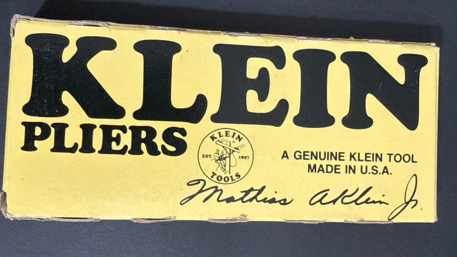 NOS VINTAGE KLEIN TOOLS NEEDLE NOSE PLIERS D203-5C 5-1/2” ORIGINAL BOX NOS