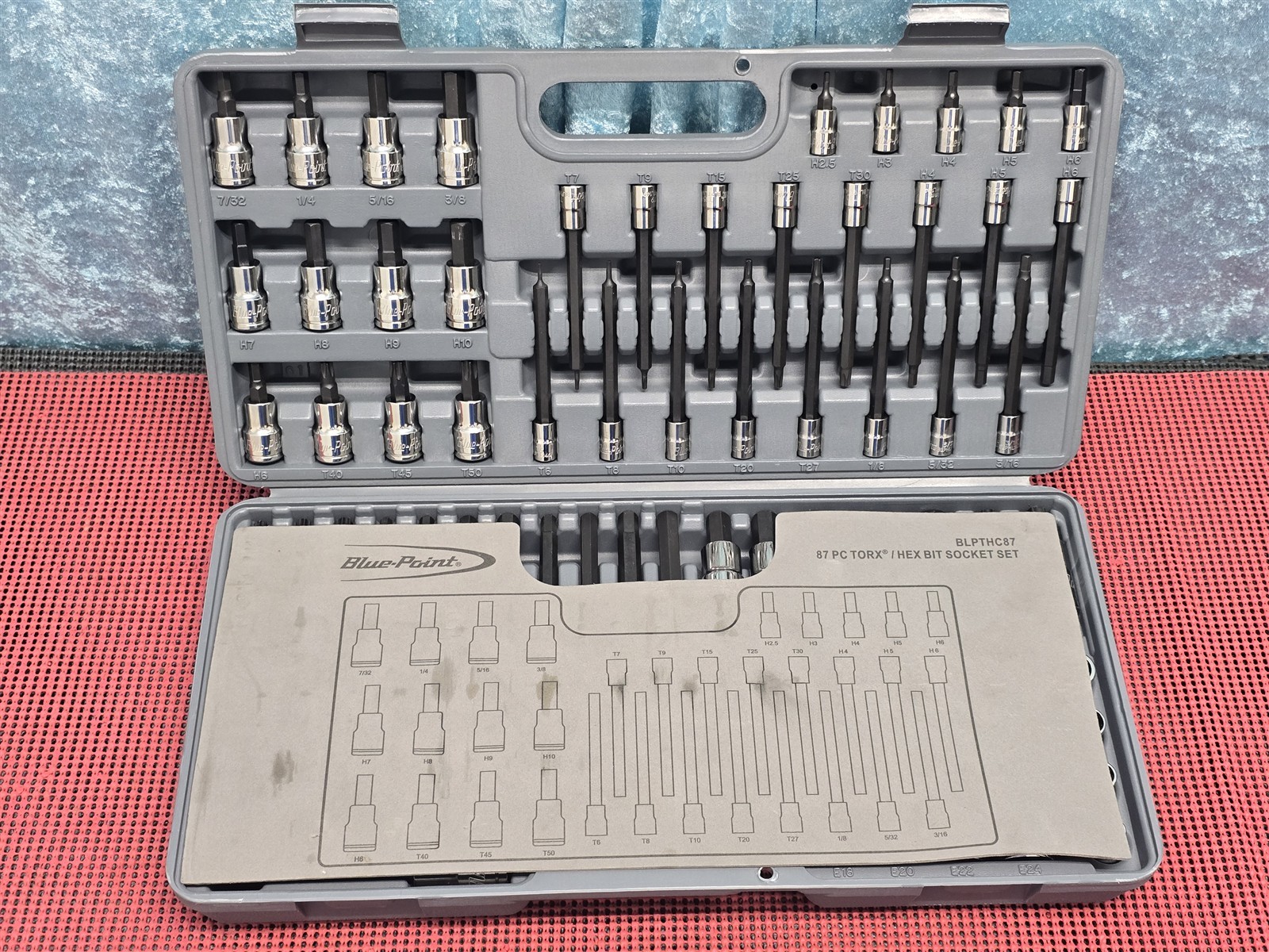 BLUE POINT 87PC TORX AND HEX BIT SOCKET SET BLPTHC87
