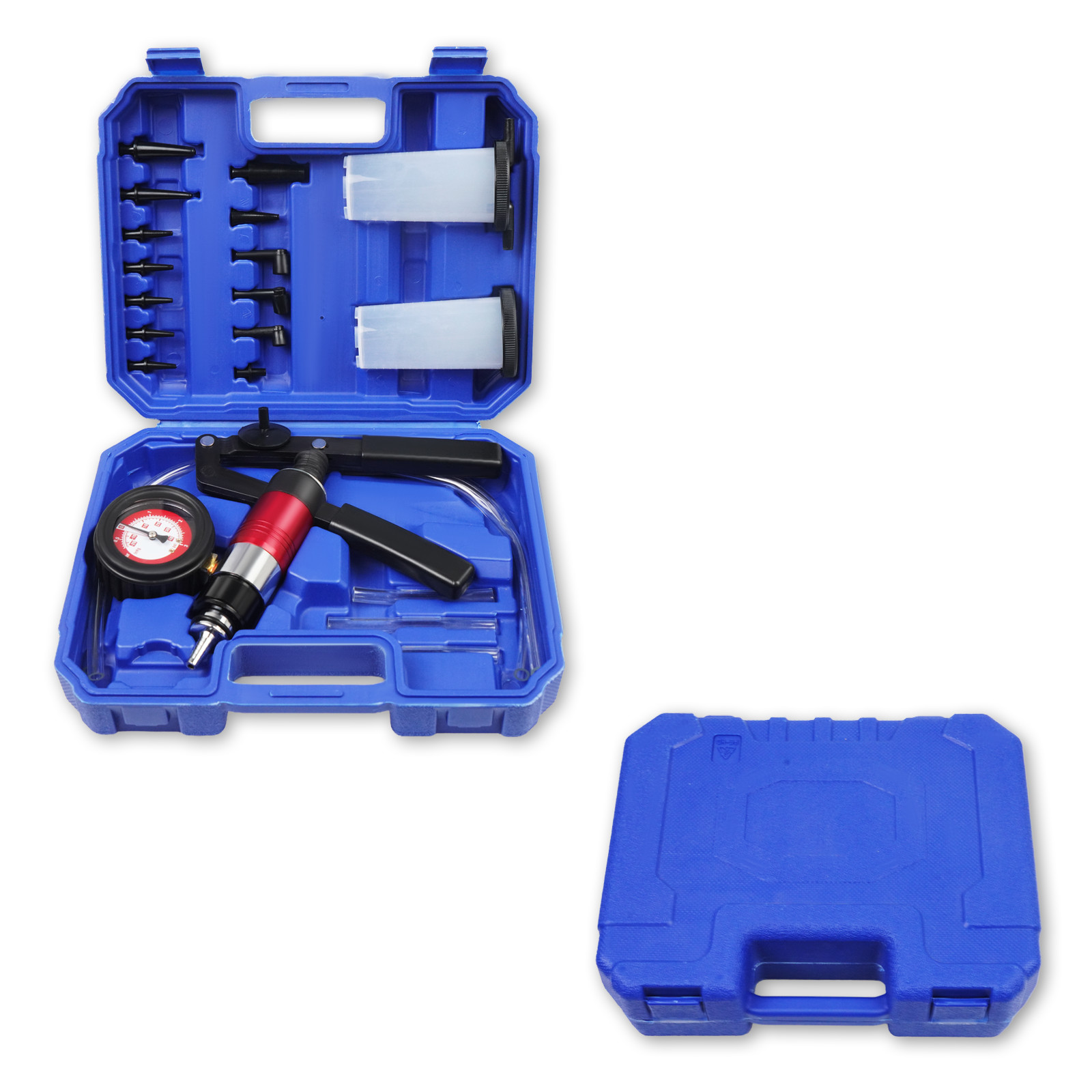 21pcs Hand Held Vacuum Pressure Pump Tester Brake Fluid Bleeder Bleeding Tool US
