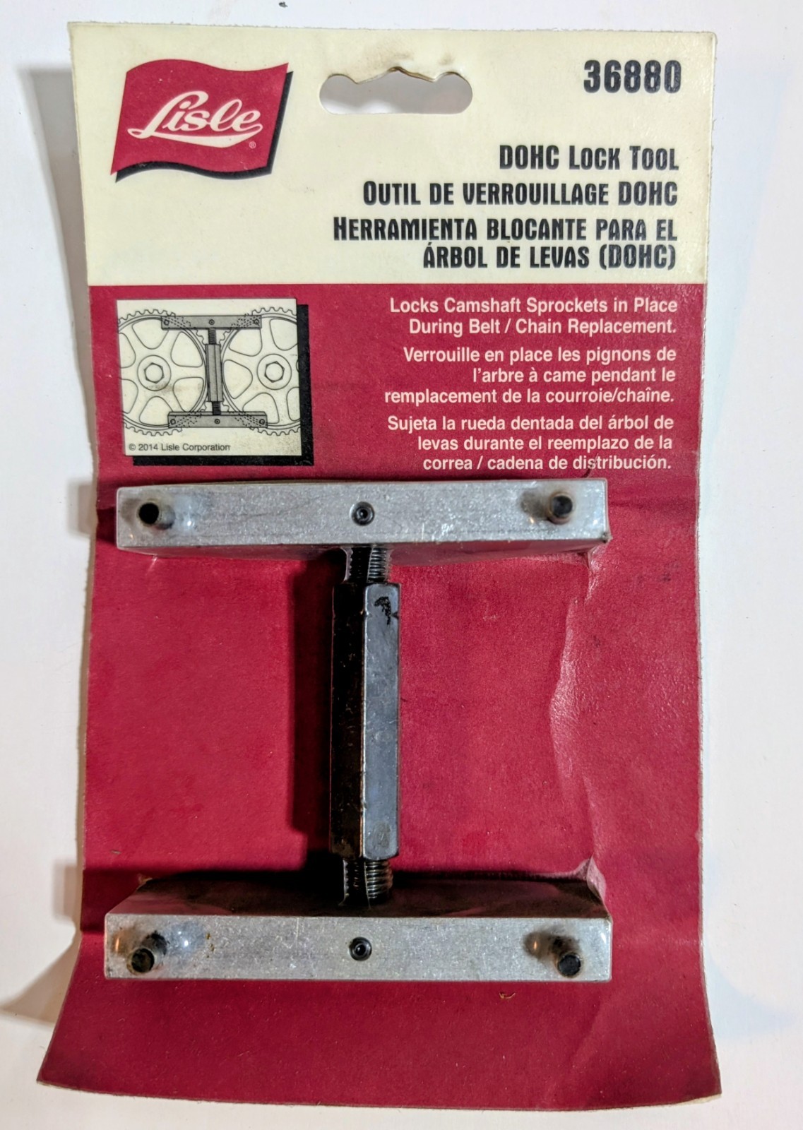 Lisle 36880 Dual Overhead Cam (DOHC) Lock Tool Locks Camshaft Sprockets