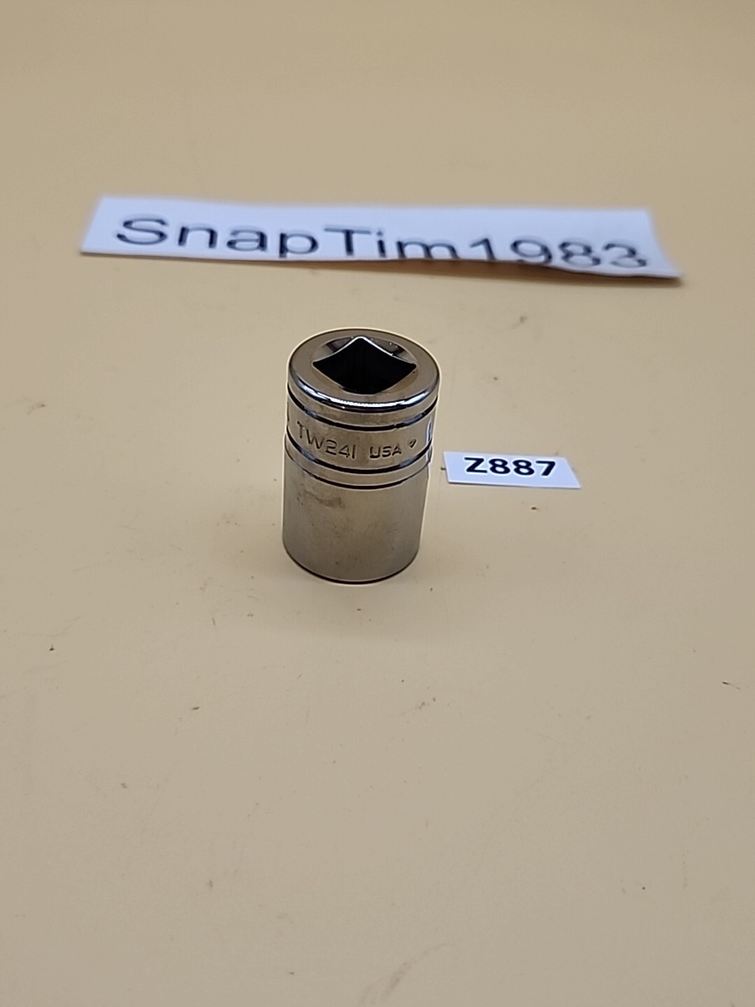 Snap-on Tools TW241 1/2″ Drive SAE 6 Pt Shallow 3/4″ Chrome Socket USA