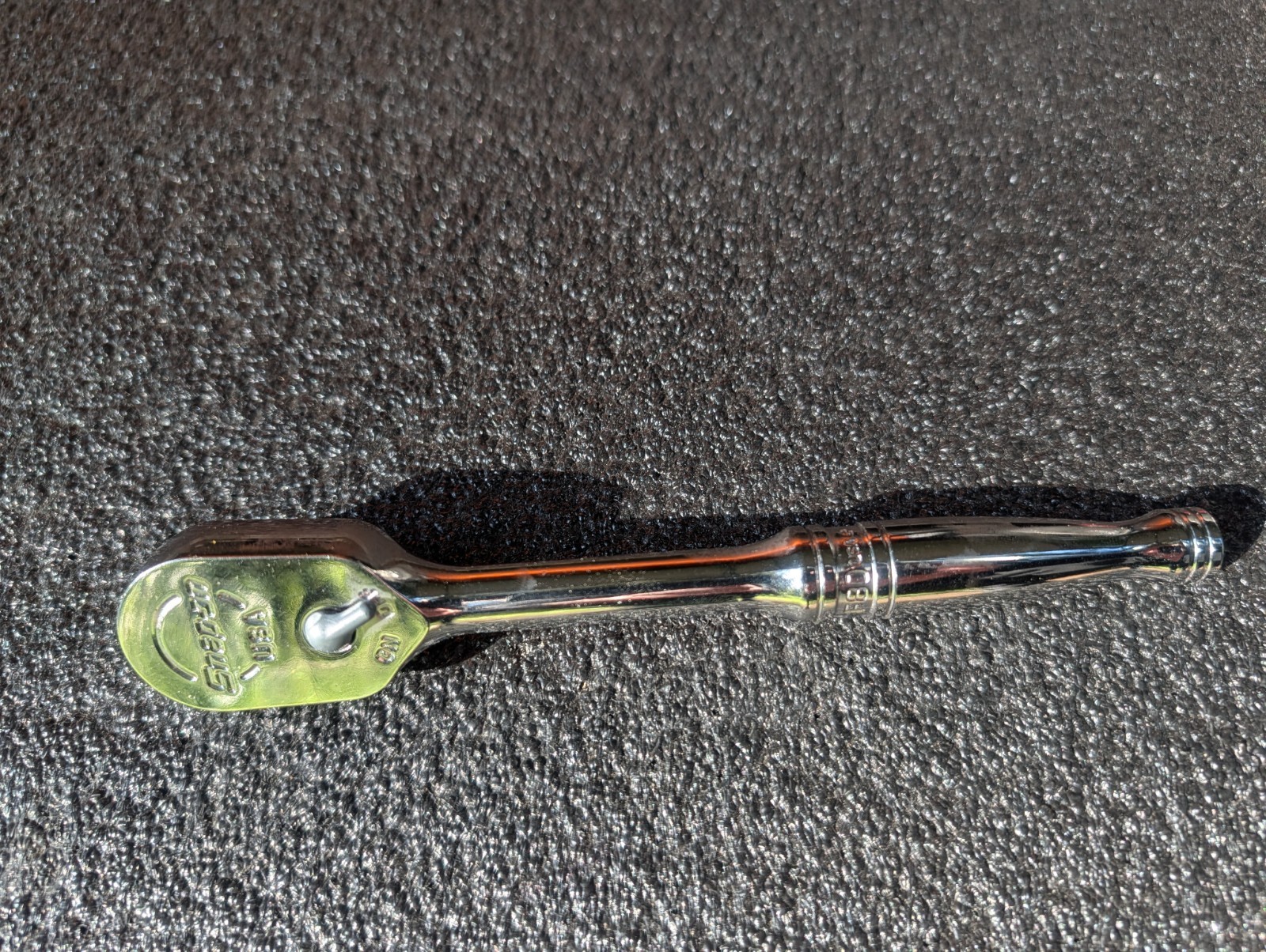 Snap-on used F80 80 Tooth 3/8 Dr. Standard Handle Chrome Ratchet USA