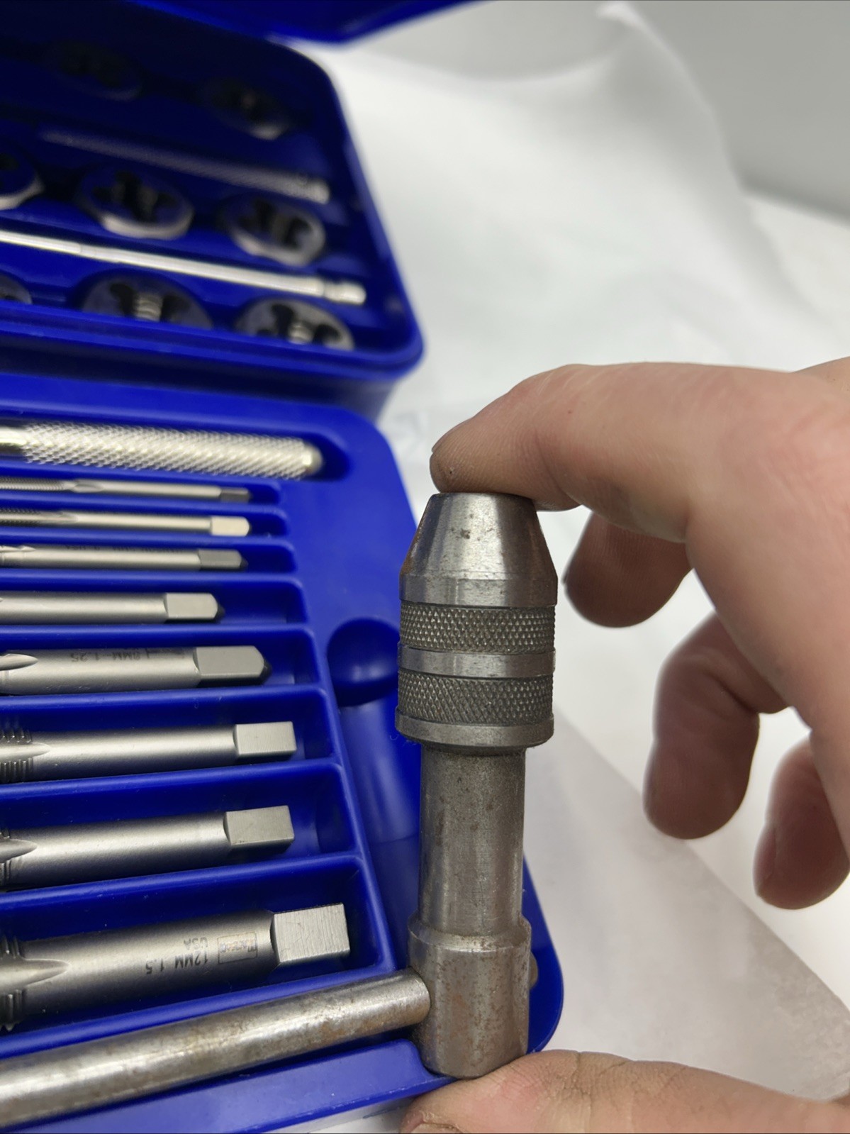Irwin Hanson 26317 41 Pc. Metric Hex Tap & Die Set. (missing The Hand Tap)