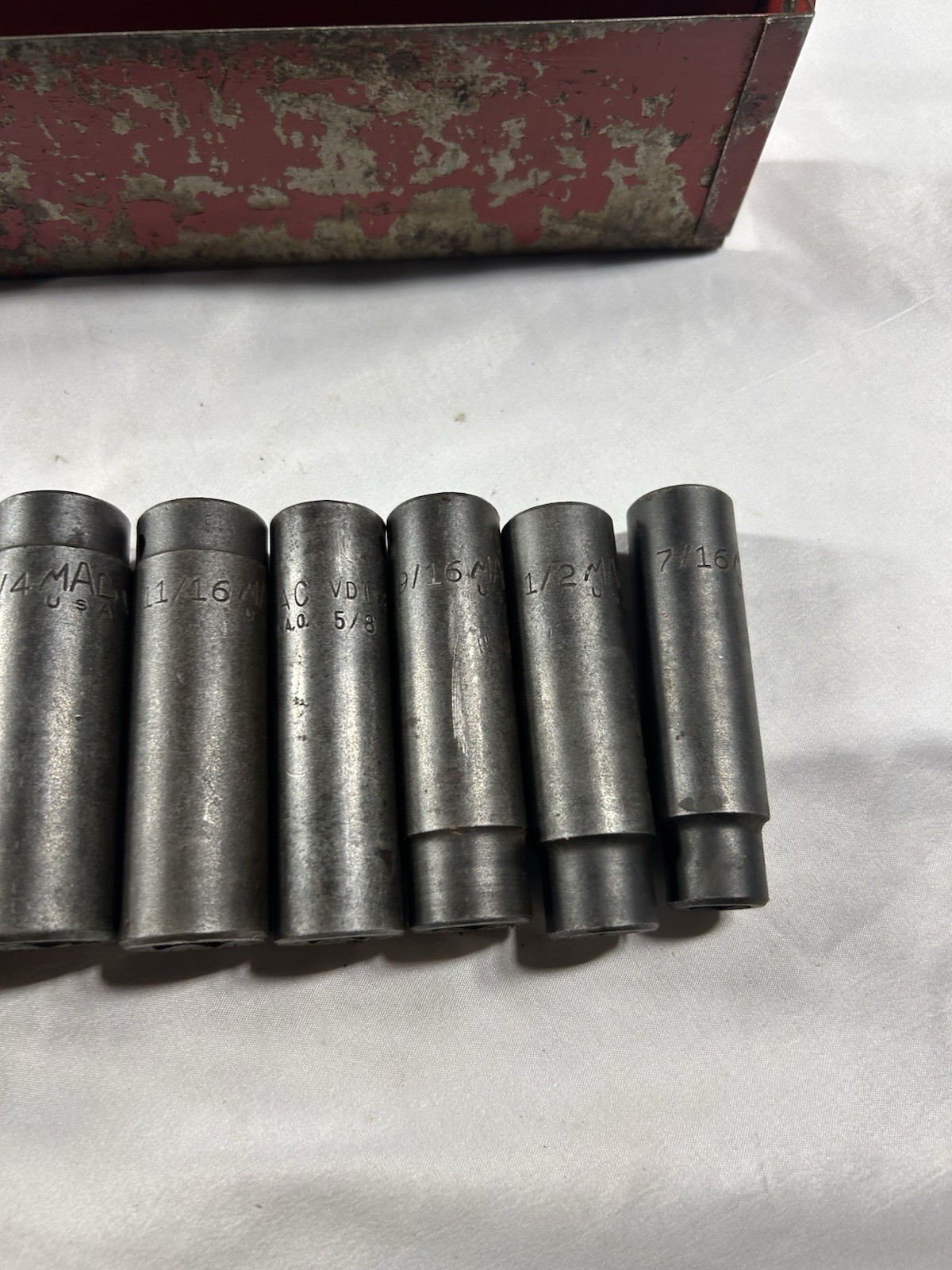 MAC TOOLS 13 PC 1/2 DRIVE SAE DEEP IMPACT 6 PT SOCKET SET 7/16 – 1-1/4 Read