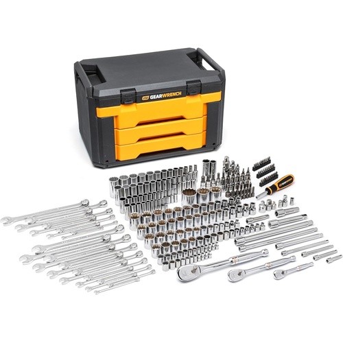 Gearwrench 80972 Mechanics Tool Set, 12 Point SAE/Metric, 243 Piece