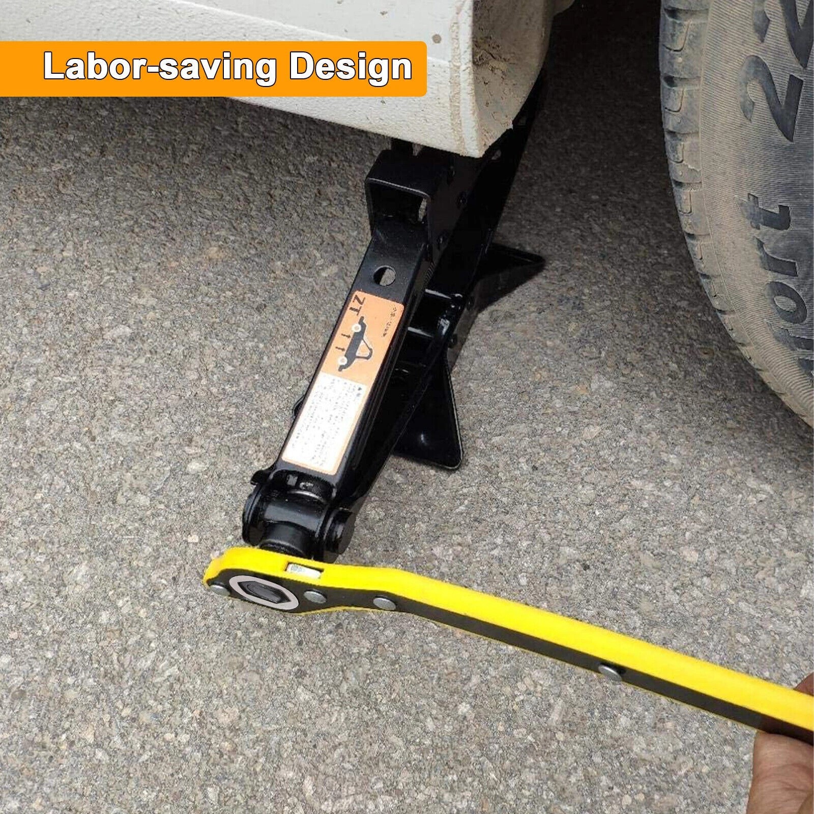 Labor-saving Car Scissor Jack Wrench Tire Wheel Lug Handle Repair Handle Tool