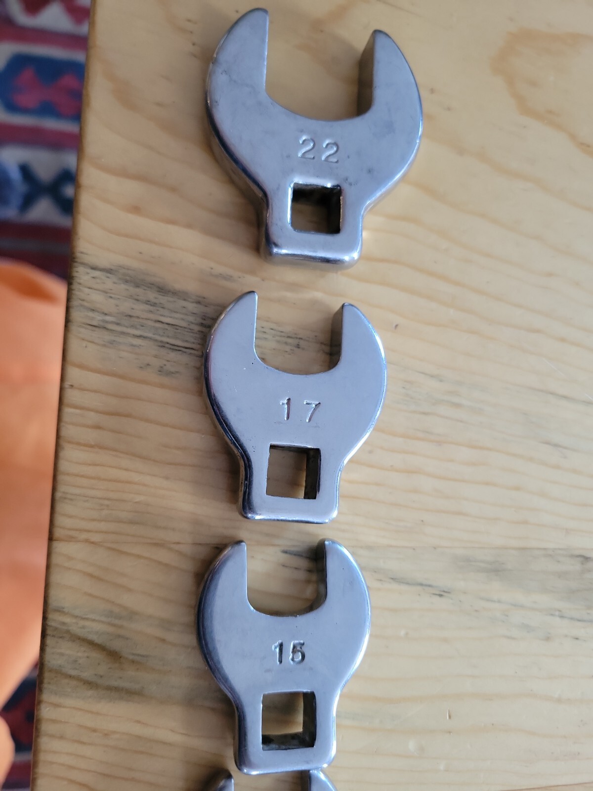 Crowe Feet Set Unbranded 6 pc 22mm, 17mm , 15mm, 14mm, 13mm & 10mm Excellent