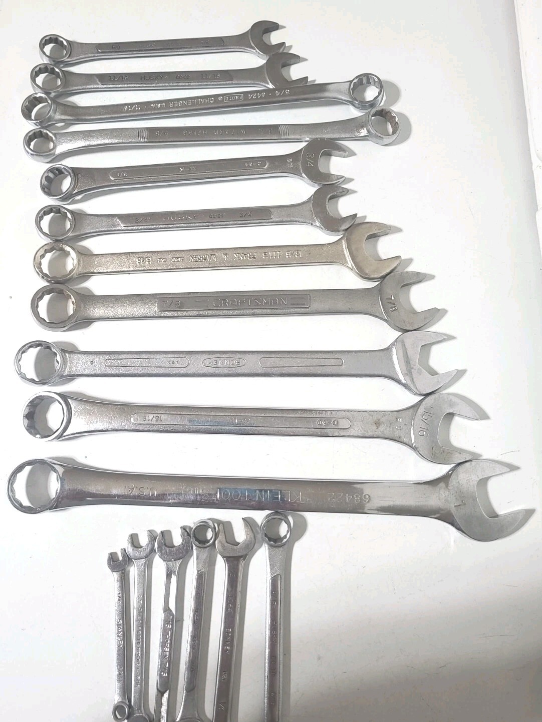 17 Vintage Wrenches Thorsen Proto Bonney Husky Wizard S-K Klein Craftsman Lot.