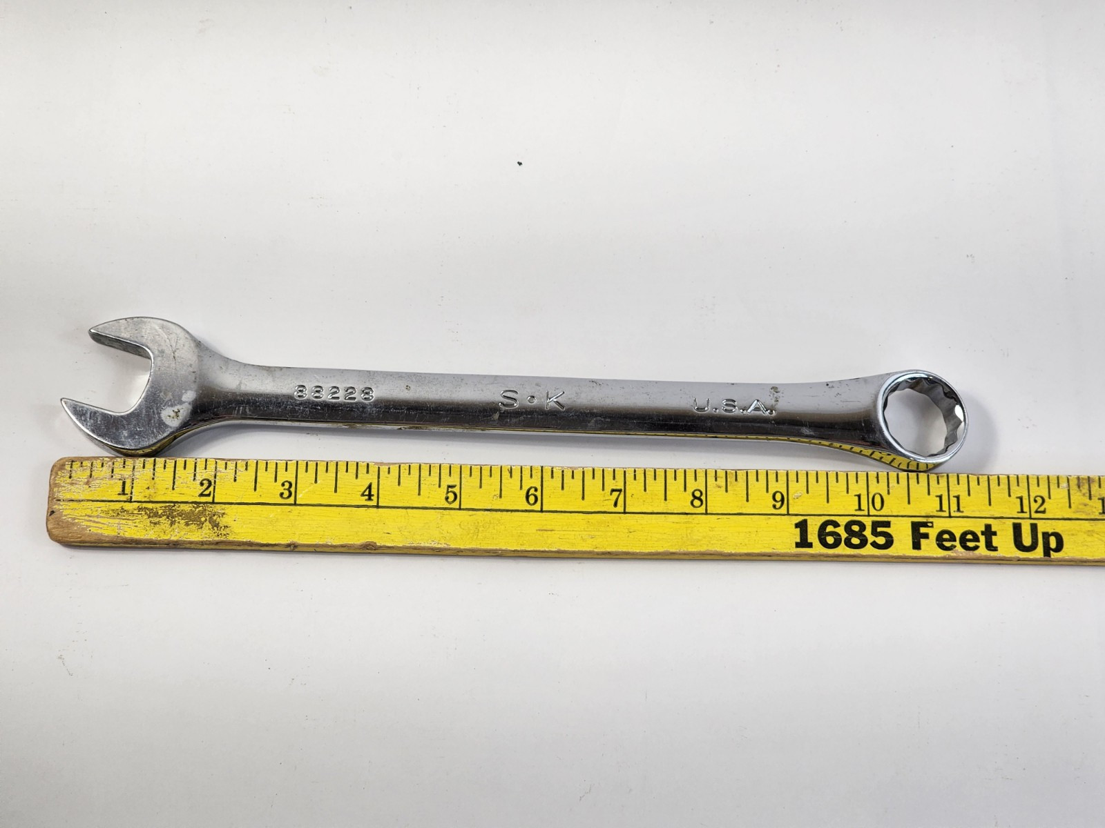 SK Professional Tools 88228 7/8″ 12pt SuperKrome Fractional Combo Wrench USA