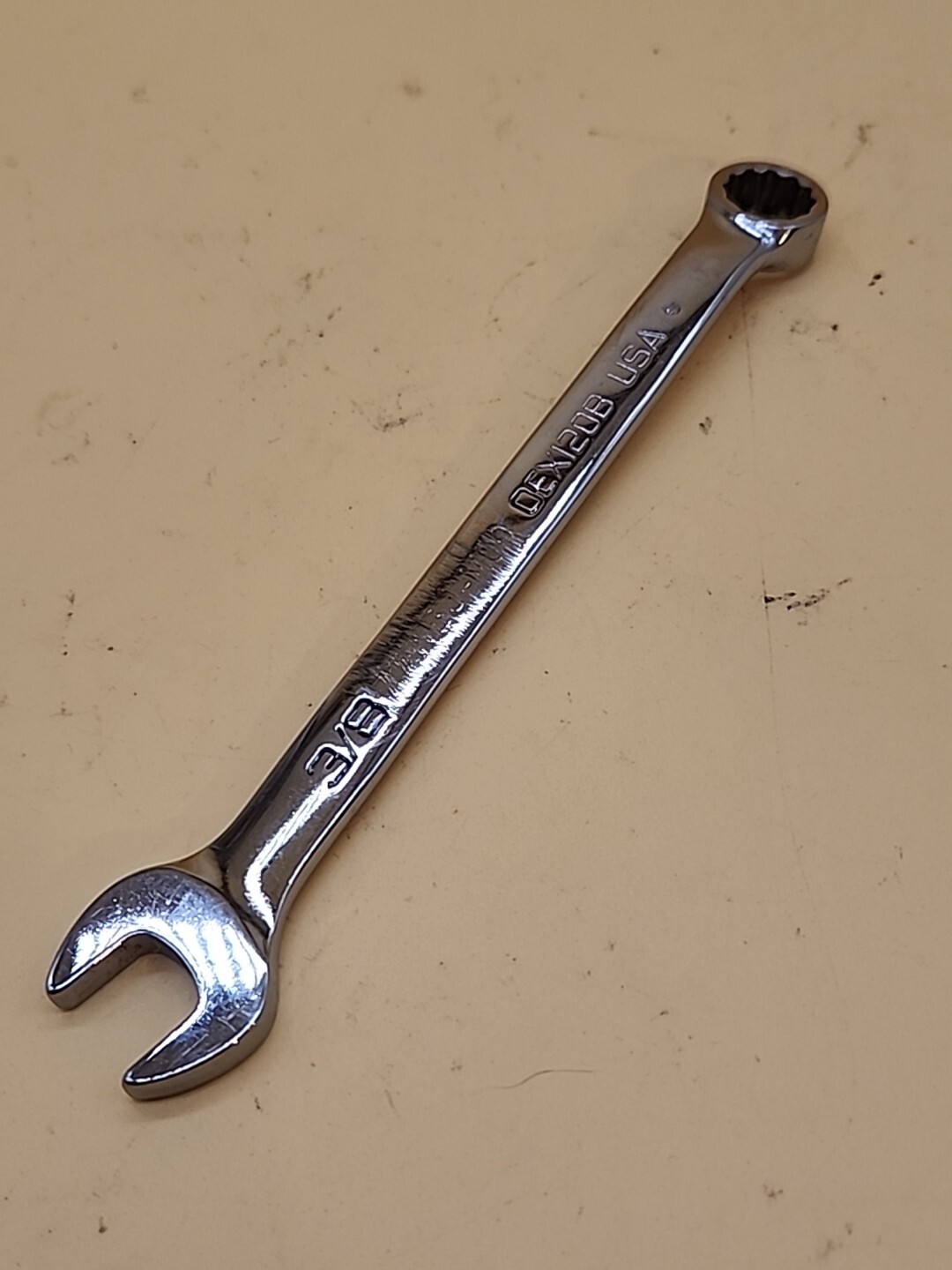 Snap-on Tools 3/8″ SAE 12 Pt Short Length Chrome Combo Wrench OEX120B USA