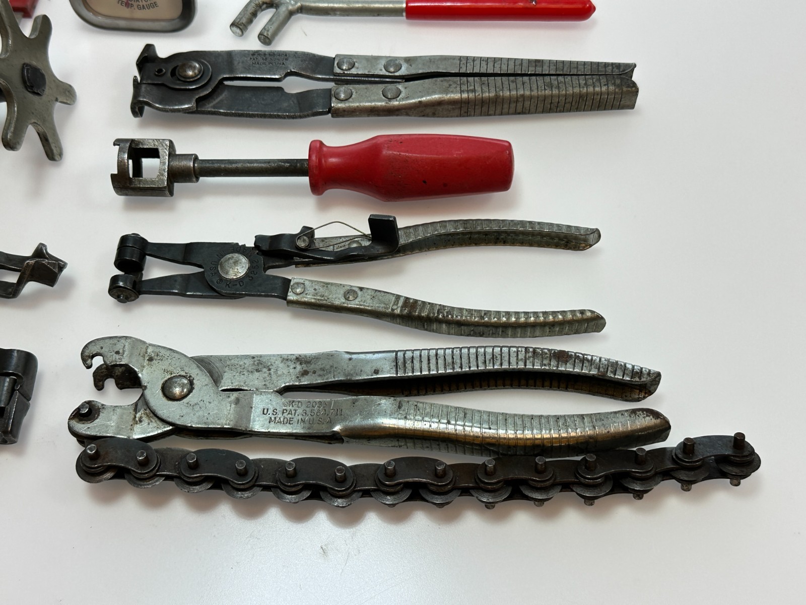 KD Tools USA +Xcelite/Mechanics 13pc Tool Pliers Set Lot, Chain Cutter, Hose, ++