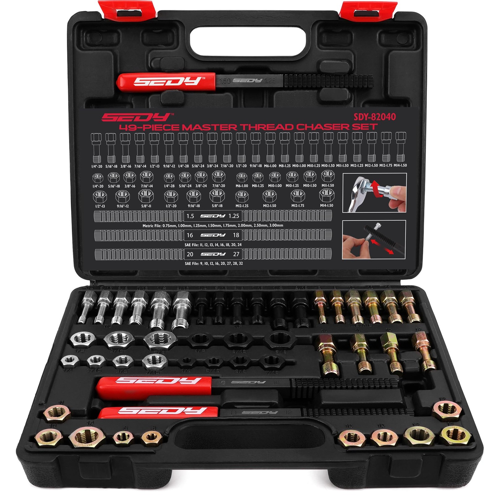 Thread Repair Chaser Tool Set – 49PCS Cleaner Upgraded Version