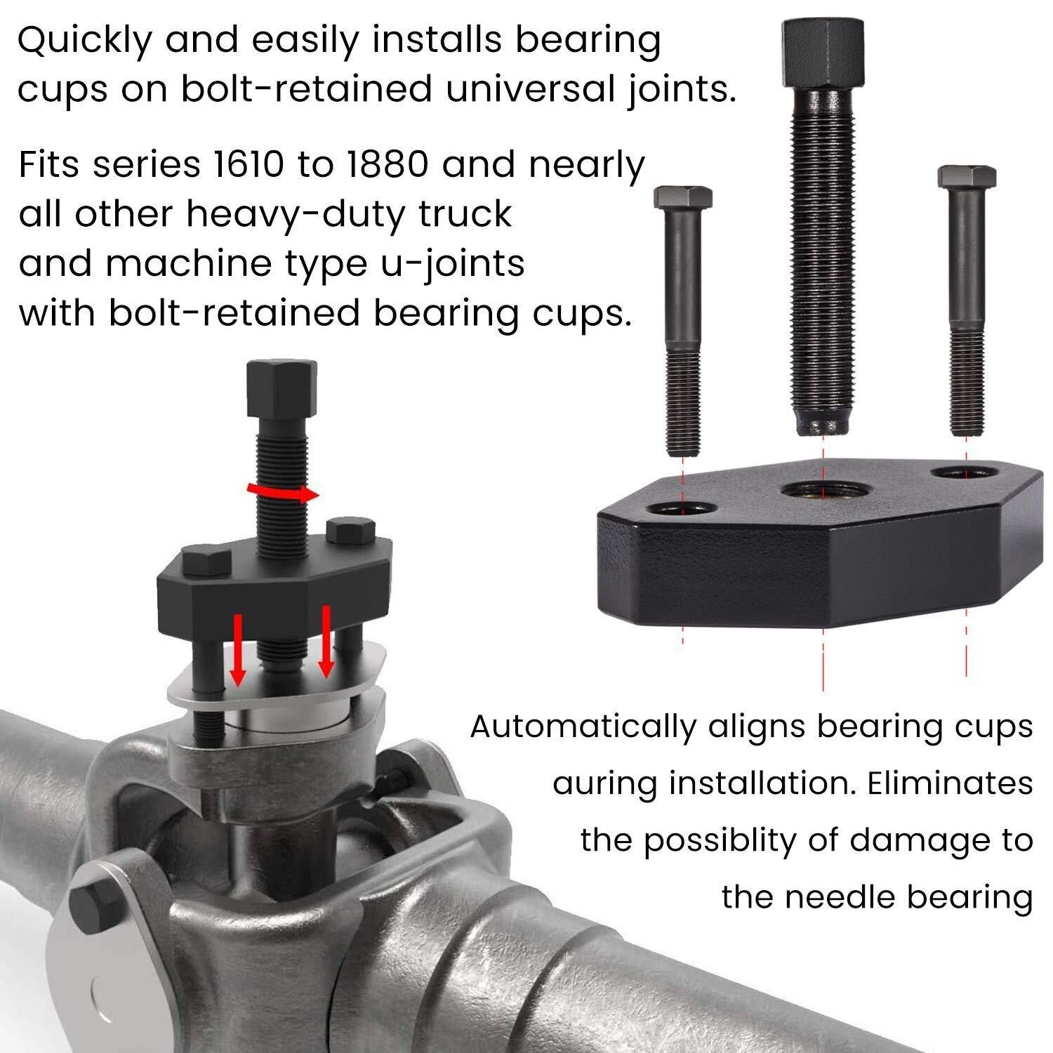Heavy-Duty Truck 10102 U-Joint Puller & 5192 Bearing Cup Installer for Spicer