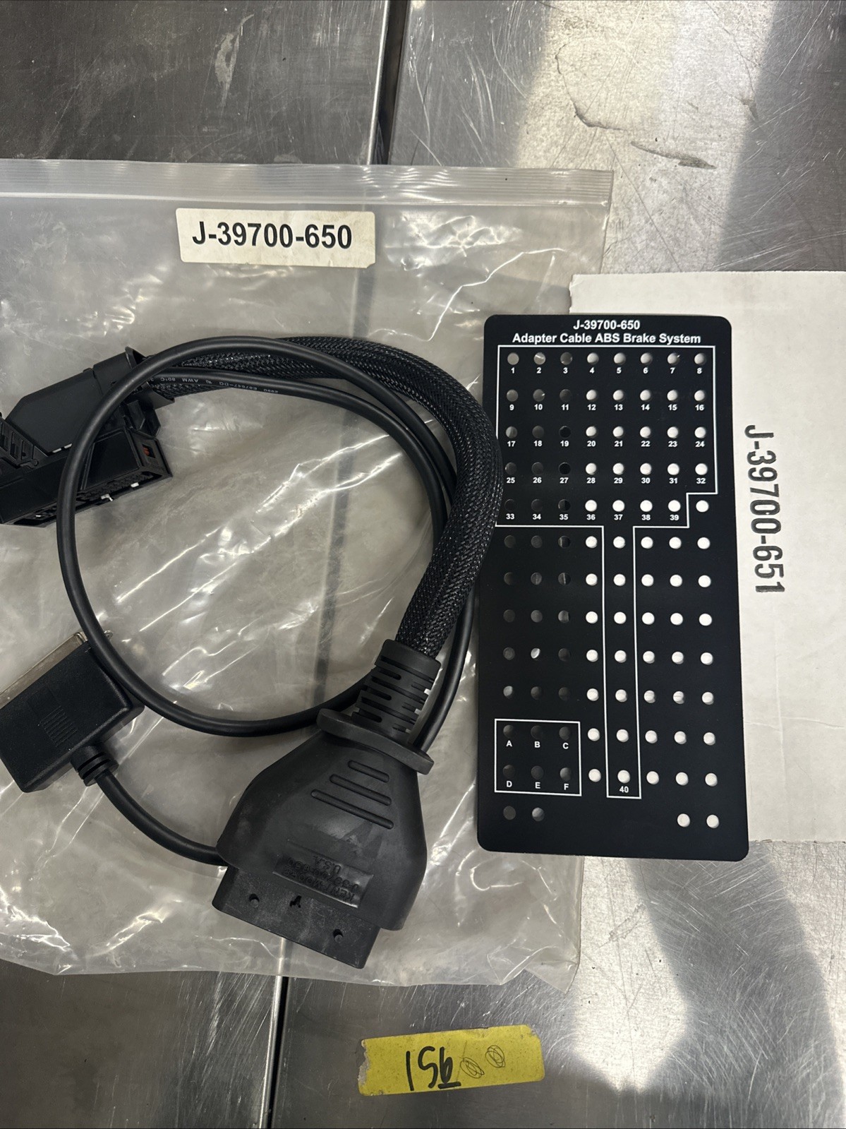 KENT MOORE TOOL J-39700-650 J-39700-651 BREAKOUT BOX ADAPTER & OVERLAY