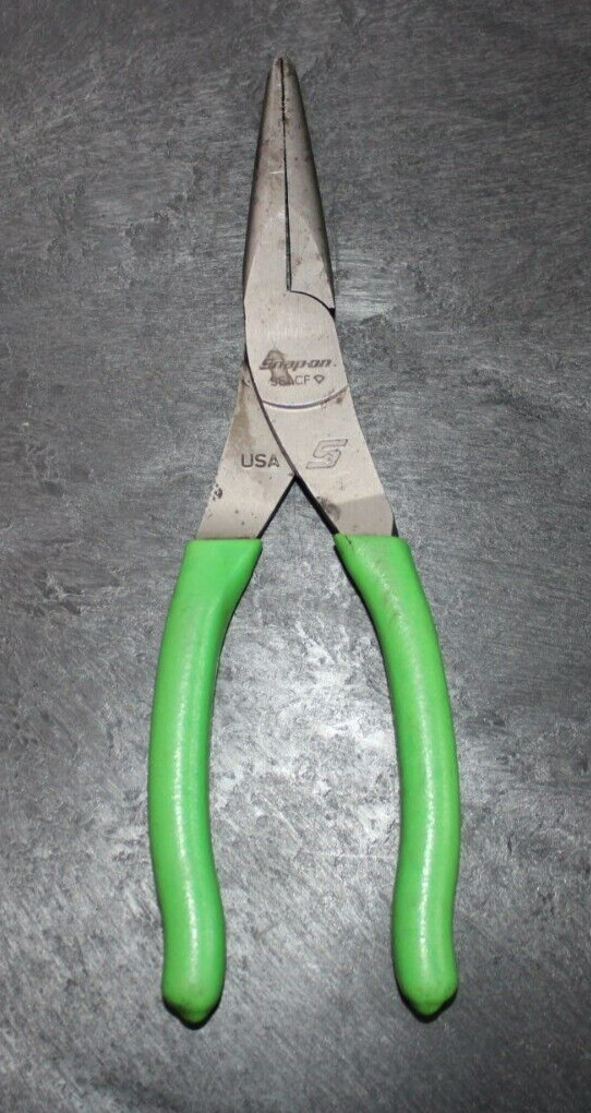 Snap-on Tools 96ACF 8″ Soft Grip Needle Nose Pliers USA [035CHJ]