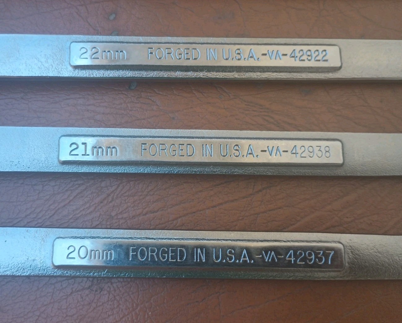 Craftsman USA 7pc -VA- 20mm to 26mm Large Metric (Rare) Combination Wrench Set